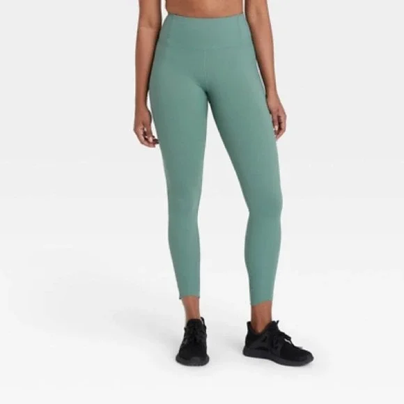 All In Motion Women's Sculpted Jade Sleek Run Quick Dry Raw Hem Leggings NWT - Picture 4 of 7